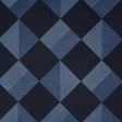 Maestro Formentera by Backdrop, a multidirectional diamond pattern wallpaper in blue tones with a textural, parquet-inspired design.