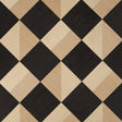 Backdrop Maestro wallpaper in Dark Arts, a textural diamond pattern with parquet-inspired geometric design in natural sisal tones.