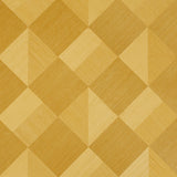 Maestro Tanlines by Backdrop geometric diamond parquet pattern wallpaper in tan and gold tones