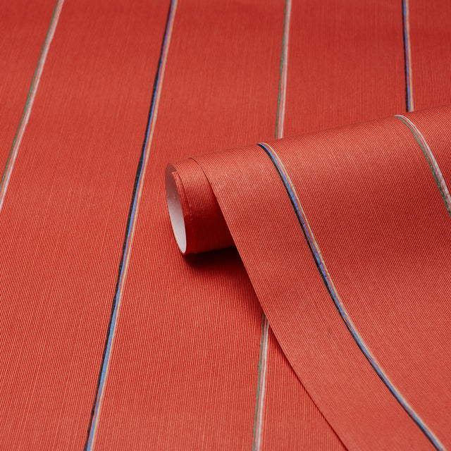 Draper Stripe Bada Bing! by Schumacher Backdrop Collection Multicolor Pinstripe Wallpaper – Schumacher 5016890