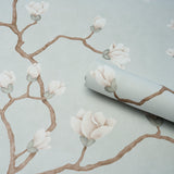 Magnolia Tree Dusty Sky by Schumacher Large-Scale Floral Wallpaper – Schumacher 5016930