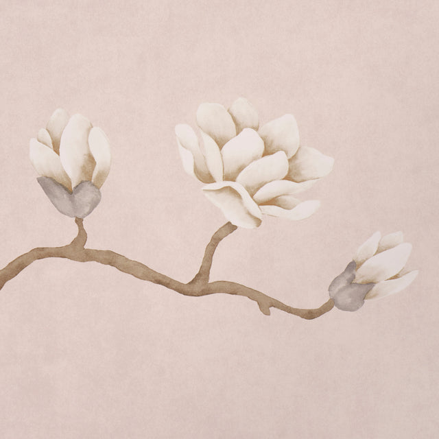 Magnolia Tree Dusty Blush by Schumacher Botanical Garden Wallpaper – Schumacher 5016933