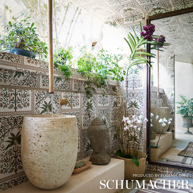 AMAZONAS MYSTIQUE Echoes of the Rainforest by Johanna Ortiz Tropical Wallpaper – Schumacher 5016940