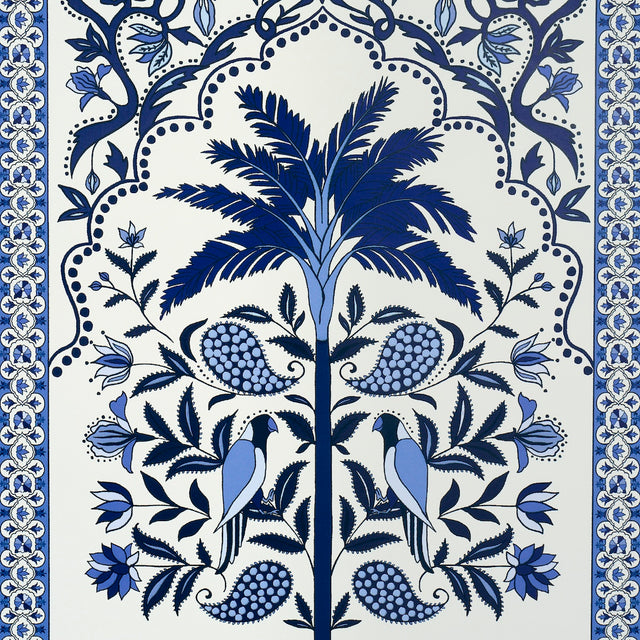 Amazonas Mystique Tropical Blue Wallpaper by Johanna Ortiz – Schumacher 5016941