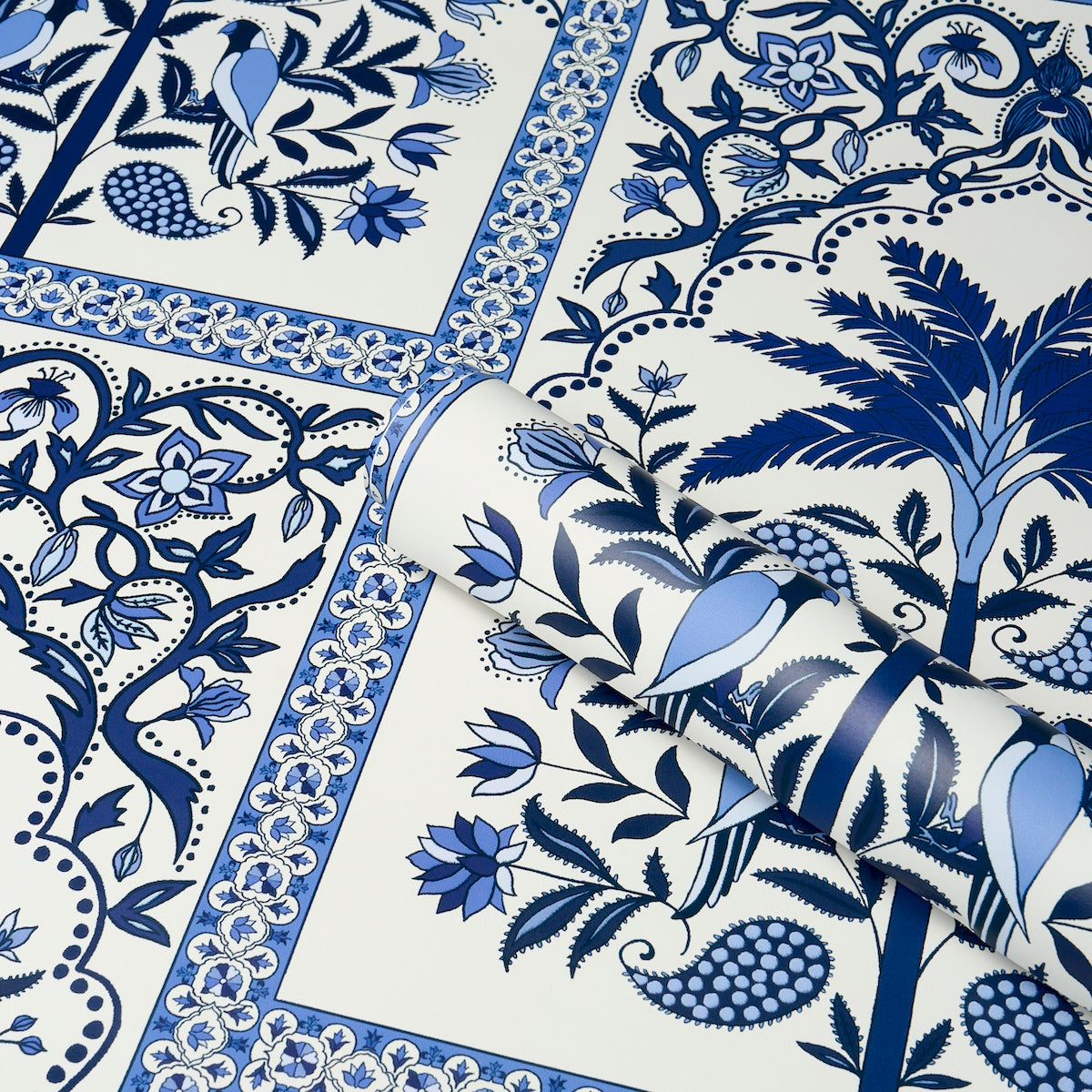 Amazonas Mystique Tropical Blue Wallpaper by Johanna Ortiz – Schumacher 5016941