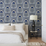 Amazonas Mystique Tropical Blue Wallpaper by Johanna Ortiz – Schumacher 5016941