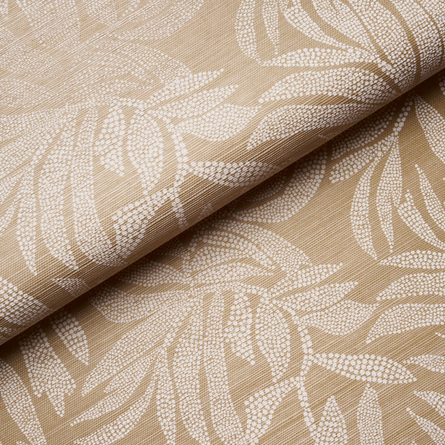 Tayrona Palm Mosaic Sisal Playa Dorada Sand by Johanna Ortiz Botanical Wallpaper – Schumacher 5016950