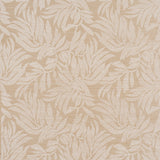 Tayrona Palm Mosaic Sisal wallpaper in Playa Dorada Sand by Johanna Ortiz for Schumacher, featuring a hand screen printed palm frond pattern on paper-backed sisal.