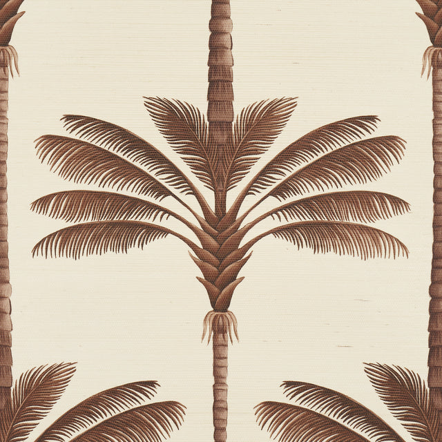 A Palm Is A Palm Sisal Chocolate Meets Tobacco by Johanna Ortiz Designer Wallpaper – Schumacher 5016960