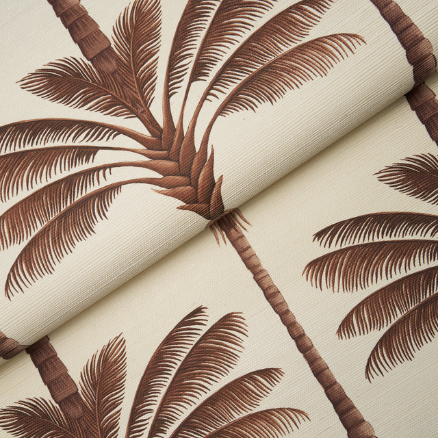 A Palm Is A Palm Sisal Chocolate Meets Tobacco by Johanna Ortiz Designer Wallpaper – Schumacher 5016960