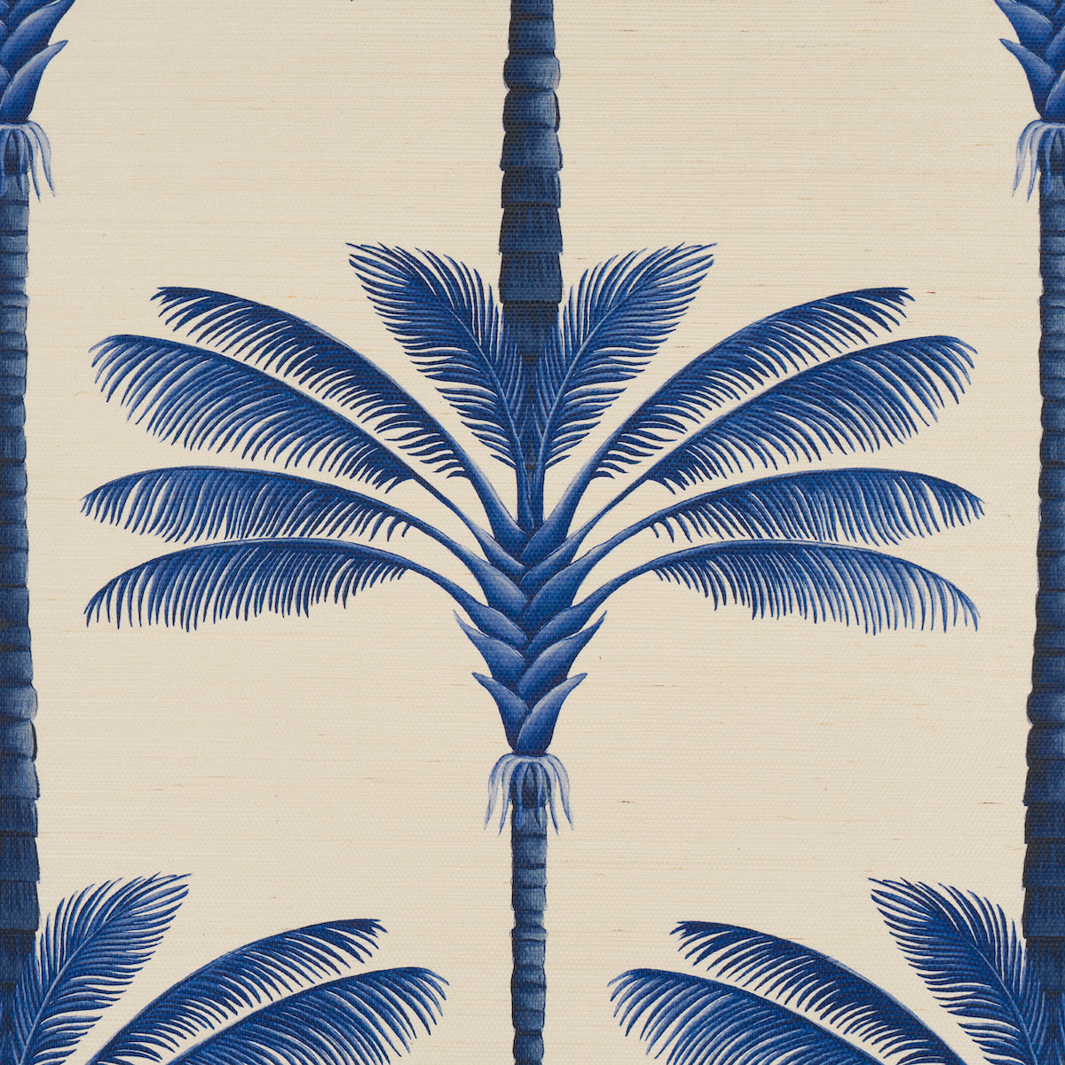 A Palm Is A Palm Sisal Indigo Palm Grove by Johanna Ortiz Tropical Wallpaper – Schumacher 5016962SAM