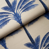 A Palm Is A Palm Sisal Indigo Palm Grove by Johanna Ortiz Tropical Wallpaper – Schumacher 5016962