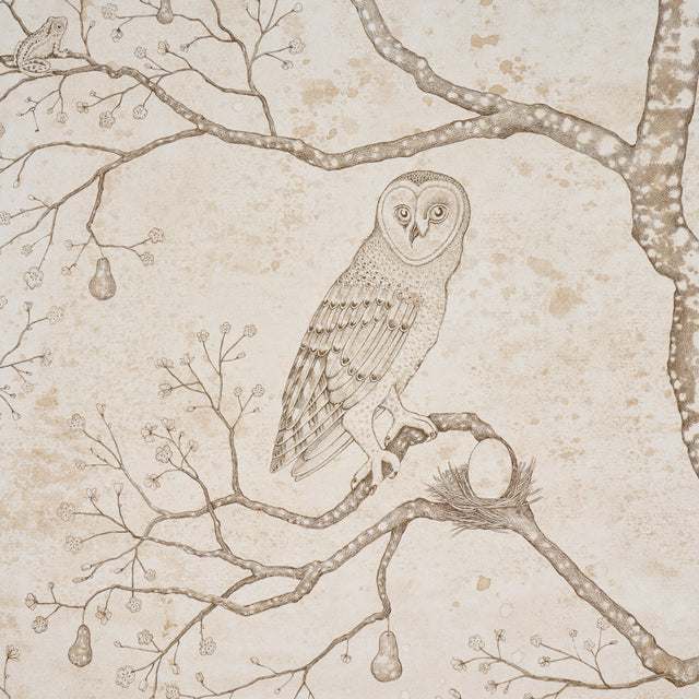 L'Attesa Nella Notte Ivory Luxe Lodge Wallpaper – Schumacher 5017091