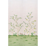 Citrus Blossom 2 Panel Set wallpaper in blush, featuring hand-painted lemon trees and botanical details on a soft background.