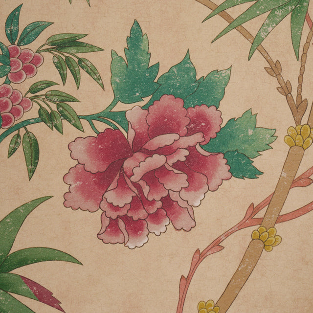 Arasi Botanical Coral by Schumacher Botanical Garden Wallpaper – Schumacher 5017170