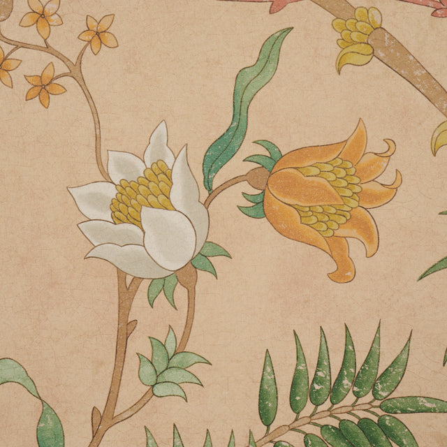 Arasi Botanical Coral by Schumacher Botanical Garden Wallpaper – Schumacher 5017170