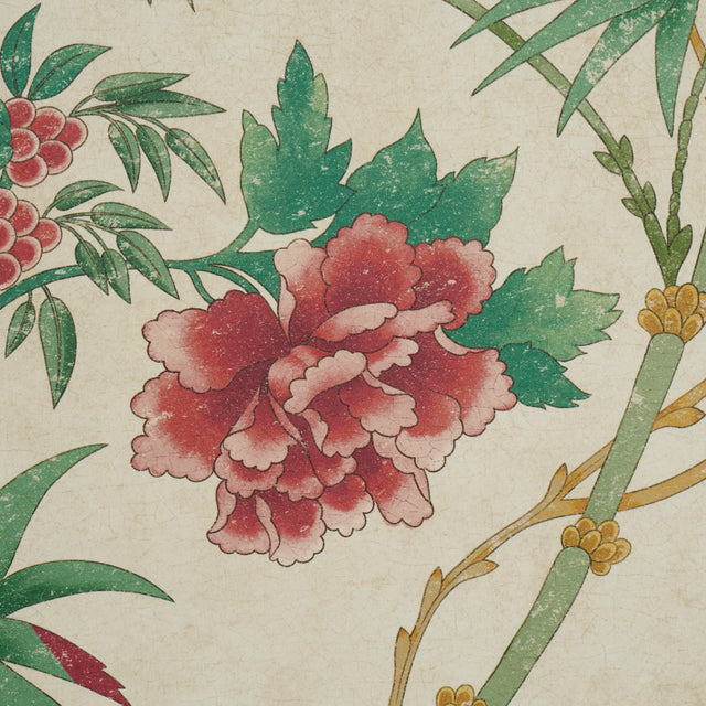 Arasi Botanical Parchment by Schumacher Botanical Garden Wallpaper – Schumacher 5017171