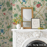 Arasi Botanical Parchment by Schumacher Botanical Garden Wallpaper – Schumacher 5017171