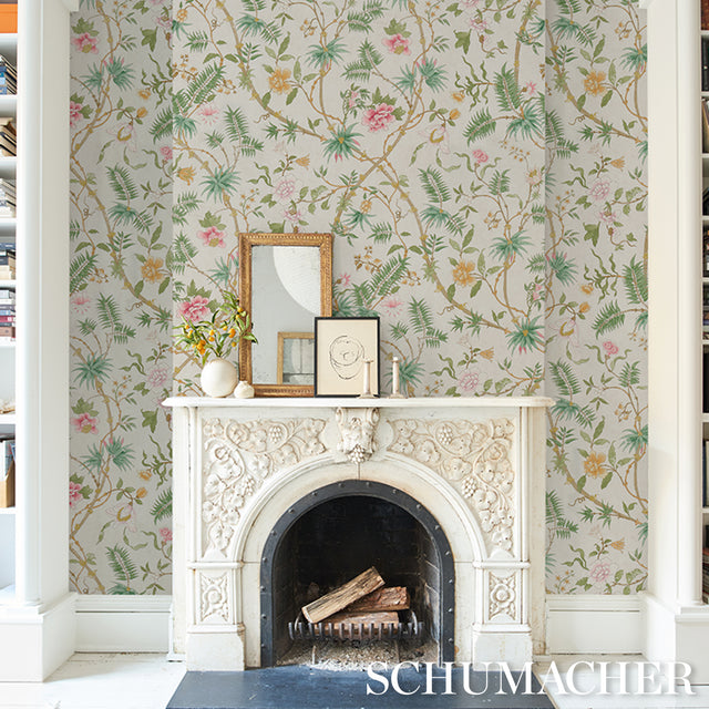Arasi Botanical Petal by Schumacher Large-Scale Botanical Wallpaper – Schumacher 5017172