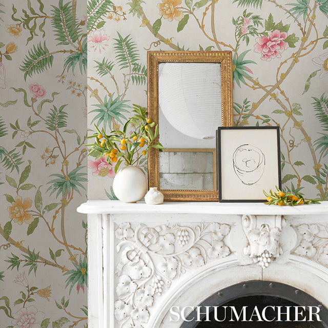 Arasi Botanical Petal by Schumacher Large-Scale Botanical Wallpaper – Schumacher 5017172
