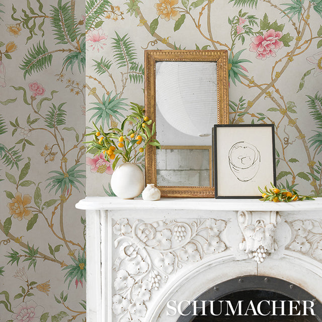 Arasi Botanical Petal by Schumacher Large-Scale Botanical Wallpaper – Schumacher 5017172SAM
