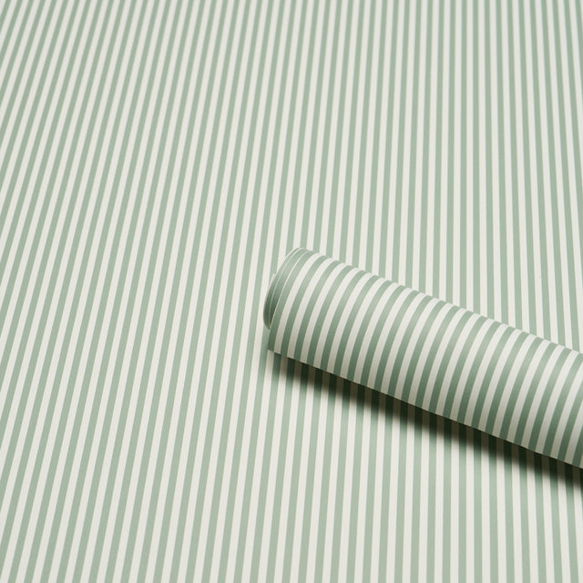 Emma Stripe Narrow Aegean by Schumacher Classic Stripe Wallpaper – Schumacher 5017192