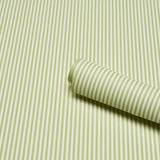 Emma Stripe Narrow Leaf by Schumacher Classic Green Stripe Wallpaper – Schumacher 5017193