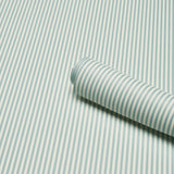 Emma Stripe Narrow Aqua by Schumacher Classic Stripe Wallpaper – Schumacher 5017194