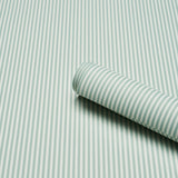 Emma Stripe Narrow Teal by Schumacher Classic Stripe Wallpaper – Schumacher 5017195