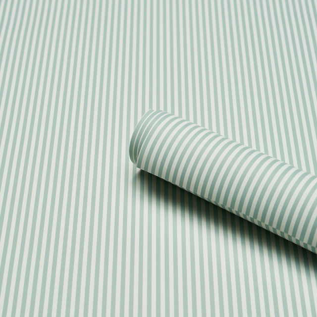 Emma Stripe Narrow Teal by Schumacher Classic Stripe Wallpaper – Schumacher 5017195