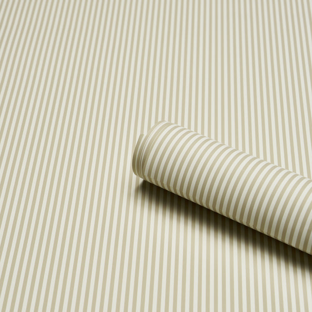 Emma Stripe Narrow Neutral by Schumacher Classic Stripe Wallpaper – Schumacher 5017197