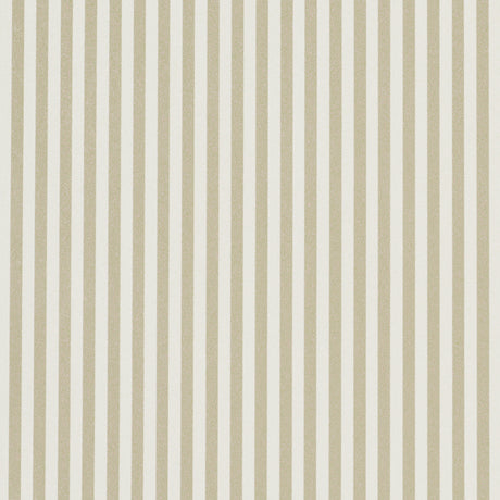 Emma Stripe Narrow wallpaper in neutral tones, featuring crisp, narrow vertical stripes for a timeless and versatile look by Schumacher.