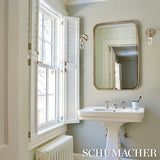 Emma Stripe Narrow Stone by Schumacher Classic Stripe Wallpaper – Schumacher 5017198