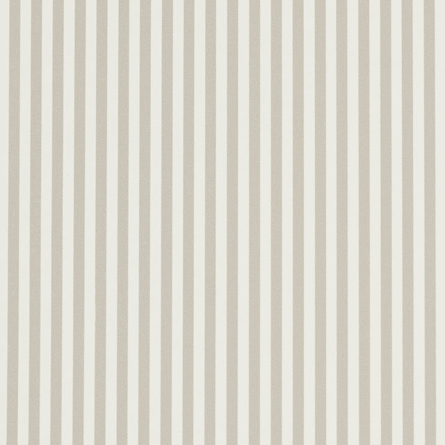 Emma Stripe Narrow wallpaper in Stone by Schumacher, classic narrow vertical stripe wallcovering in neutral tones