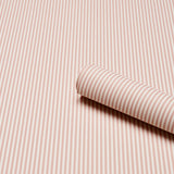 Emma Stripe Narrow Rose by Schumacher Classic Stripe Wallpaper – Schumacher 5017200