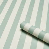 Emma Stripe Seaglass by Schumacher Classic Vertical Stripe Wallpaper – Schumacher 5017212
