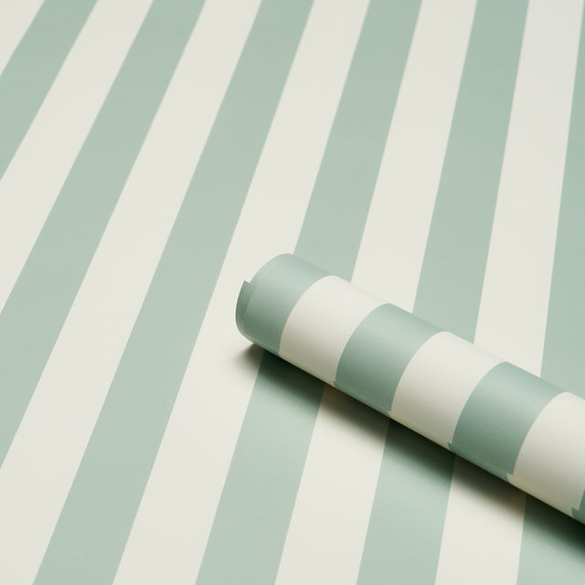 Emma Stripe Seaglass by Schumacher Classic Vertical Stripe Wallpaper – Schumacher 5017212