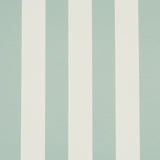 Emma Stripe wallpaper in Seaglass by Schumacher, featuring classic vertical stripes in soft green and white.