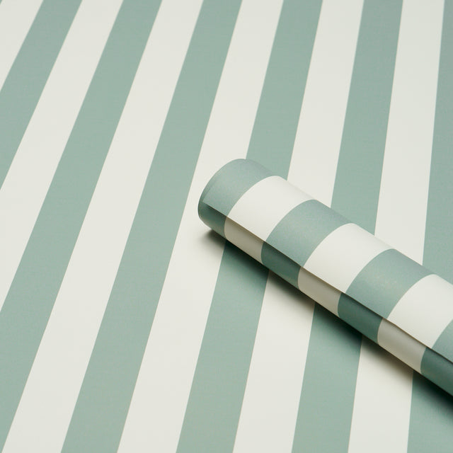 Emma Stripe Teal by Schumacher Classic Vertical Stripe Wallpaper – Perennial Favorites Collection 5017213