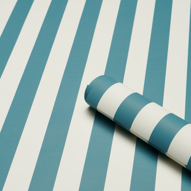 Emma Stripe Azure by Schumacher Perennial Favorites Collection Classic Stripe Wallpaper – Schumacher 5017214