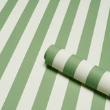 Emma Stripe Apple Green by Schumacher Classic Vertical Stripe Wallpaper – Schumacher 5017216