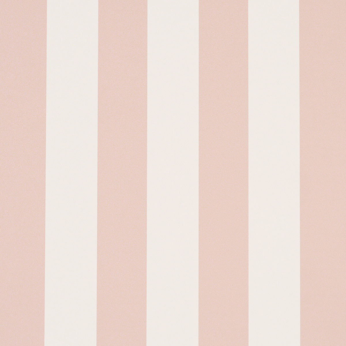 Emma Stripe blush and white vertical stripe wallpaper in a bathroom setting by Schumacher