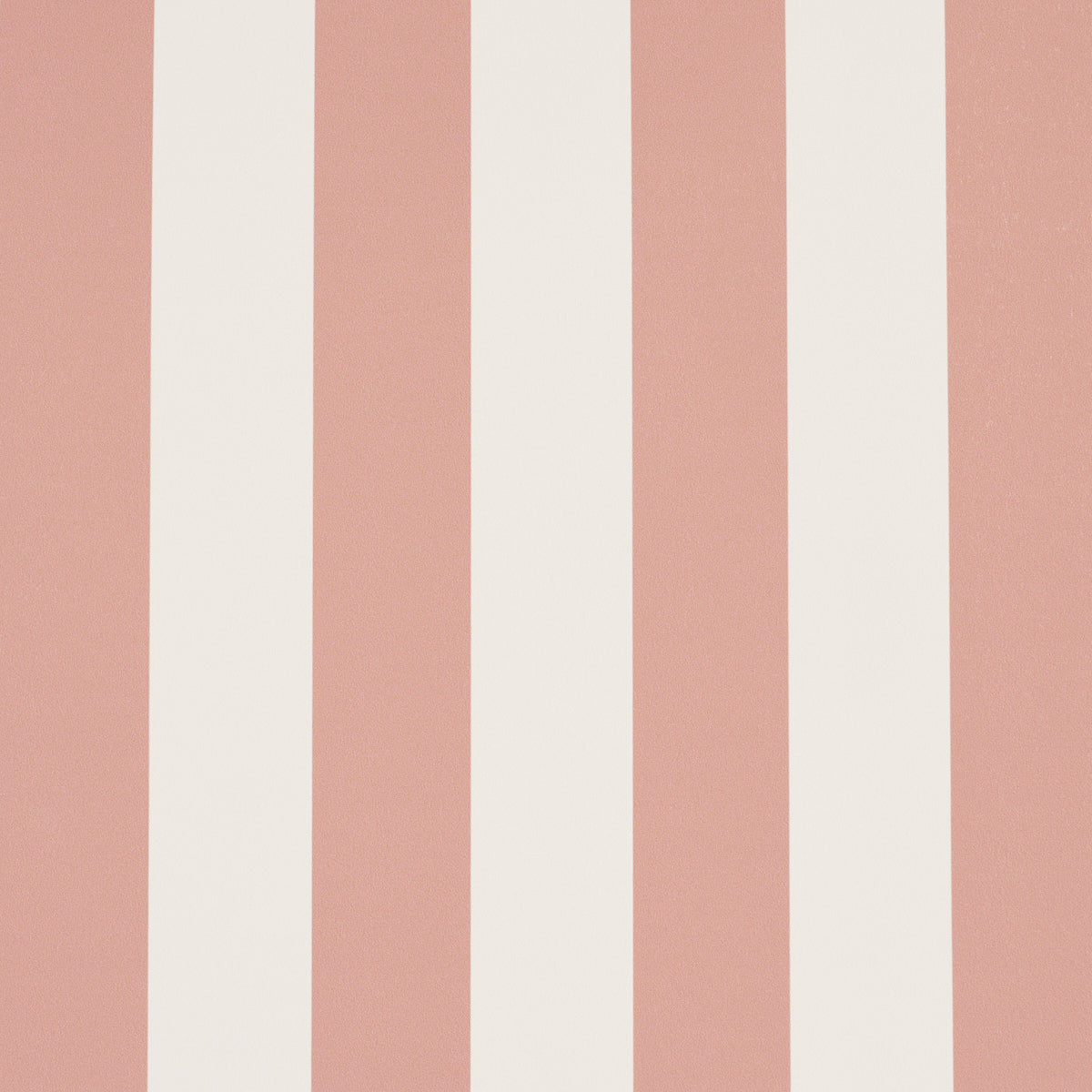 Emma Stripe wallpaper in coral and white by Schumacher, featuring bold vertical stripes for a classic, timeless look.