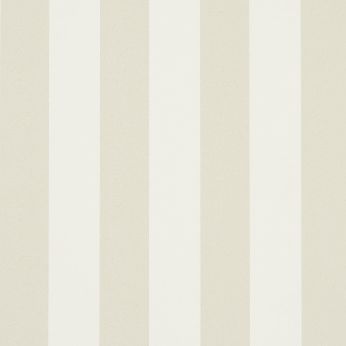 Emma Stripe Birch wallpaper by Schumacher featuring wide vertical stripes in neutral tones, shown in a styled bathroom interior.