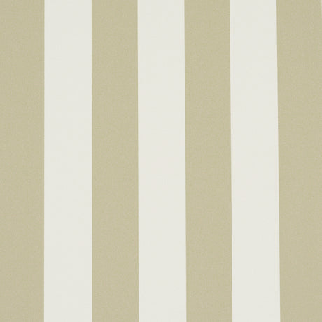 Emma Stripe neutral wallpaper with wide vertical stripes in a classic, timeless design by Schumacher.
