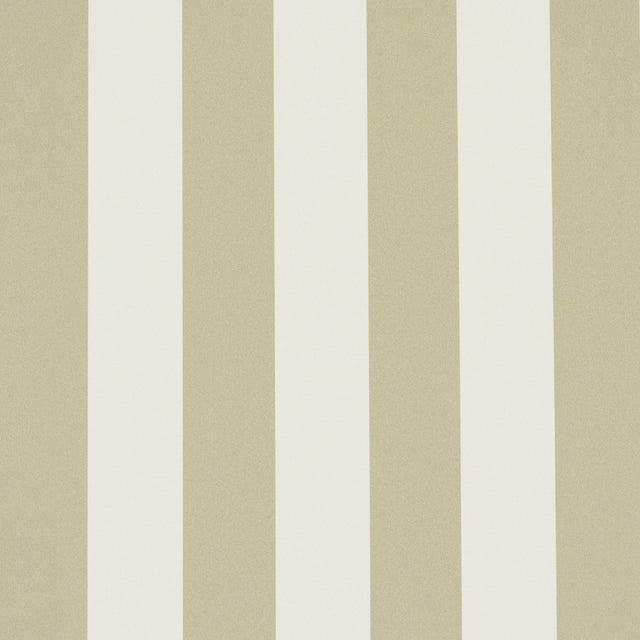 Emma Stripe neutral wallpaper with wide vertical stripes in a classic, timeless design by Schumacher.