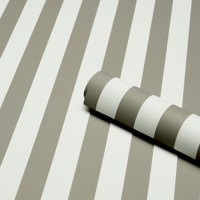 Emma Stripe Gray Stripe Wallpaper by Schumacher – 5017224