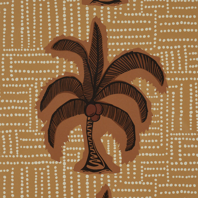Agua de Coco Sunbleached Ochre by Johanna Ortiz Tropical Wallpaper – Schumacher 5017241