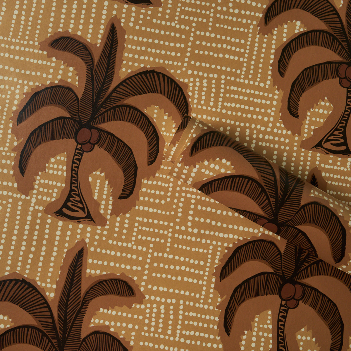 Agua de Coco Sunbleached Ochre by Johanna Ortiz Tropical Wallpaper – Schumacher 5017241