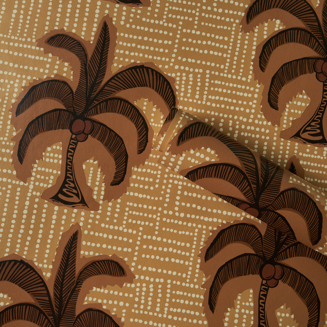 Agua de Coco Sunbleached Ochre by Johanna Ortiz Tropical Wallpaper – Schumacher 5017241
